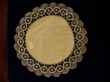 hand made lace from a shop called "Ferer"